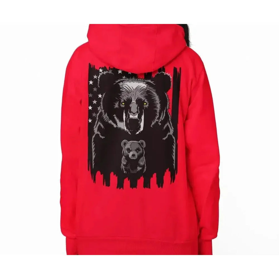 American Dad Bear - Premium Soft Hoodies (Full-Zip)-Shirt in a Cup