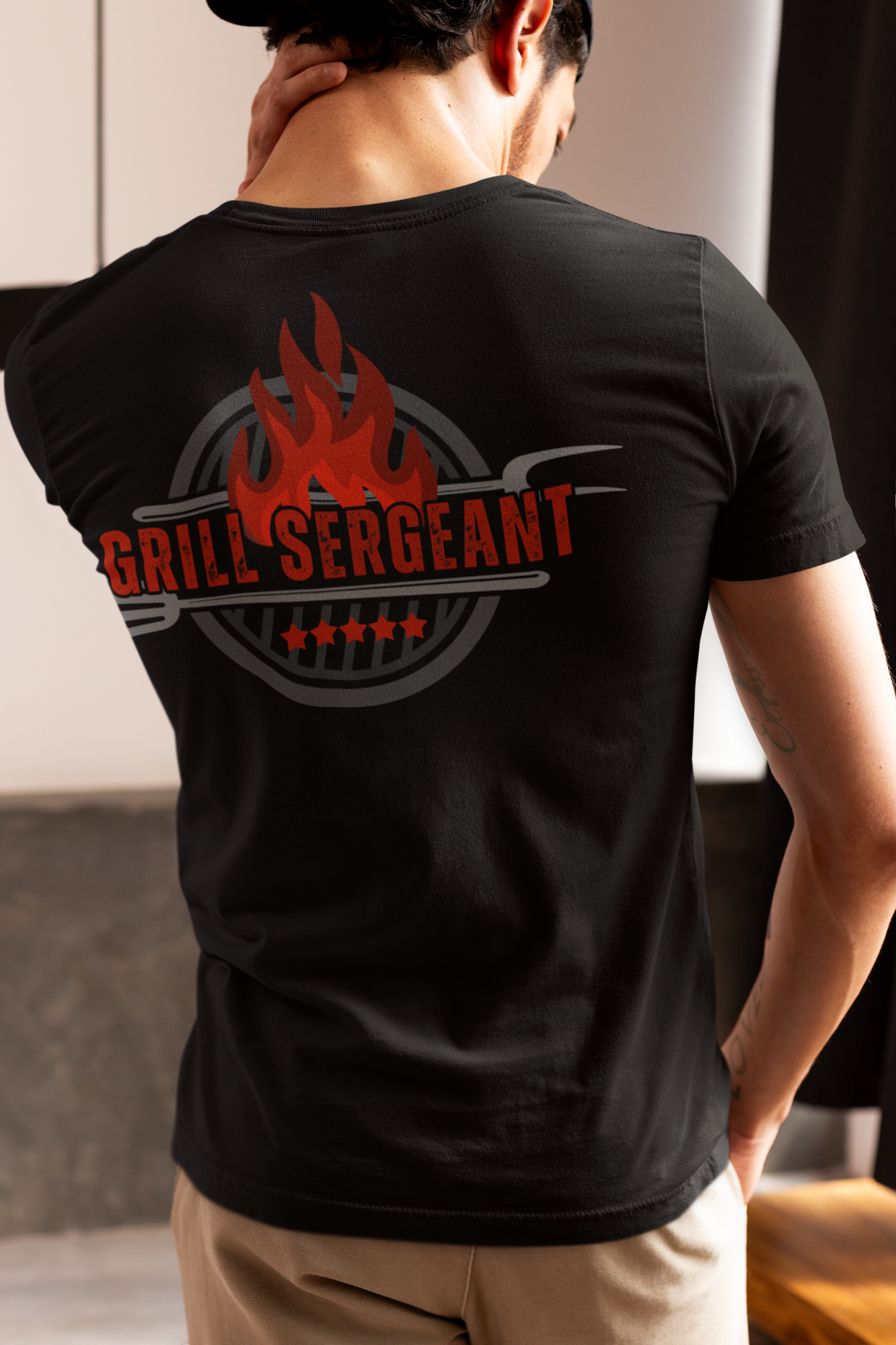 Grill Sergeant T-Shirt – Funny BBQ Shirt for Dad | Father’s Day Gift | Backyard Grillmaster Tee