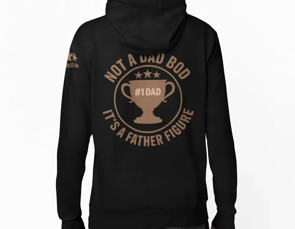 Funny Dad Zip-Up Hoodie – “Not a Dad Bod, It’s a Father Figure” – Super Soft-Shirt in a Cup
