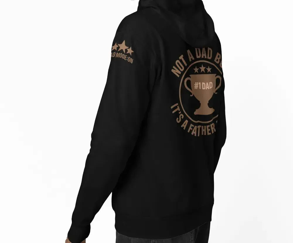 Funny Dad Zip-Up Hoodie – “Not a Dad Bod, It’s a Father Figure” – Super Soft-Shirt in a Cup