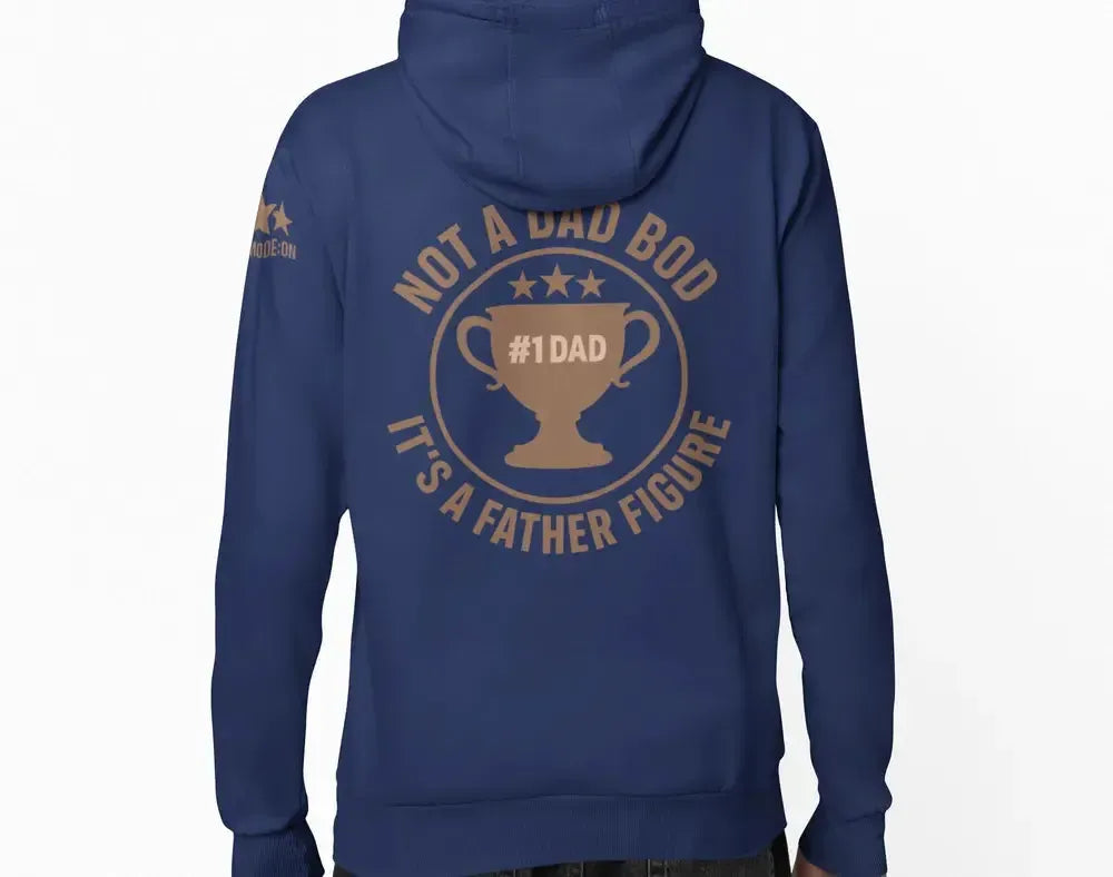 Funny Dad Zip-Up Hoodie – “Not a Dad Bod, It’s a Father Figure” – Super Soft-Shirt in a Cup