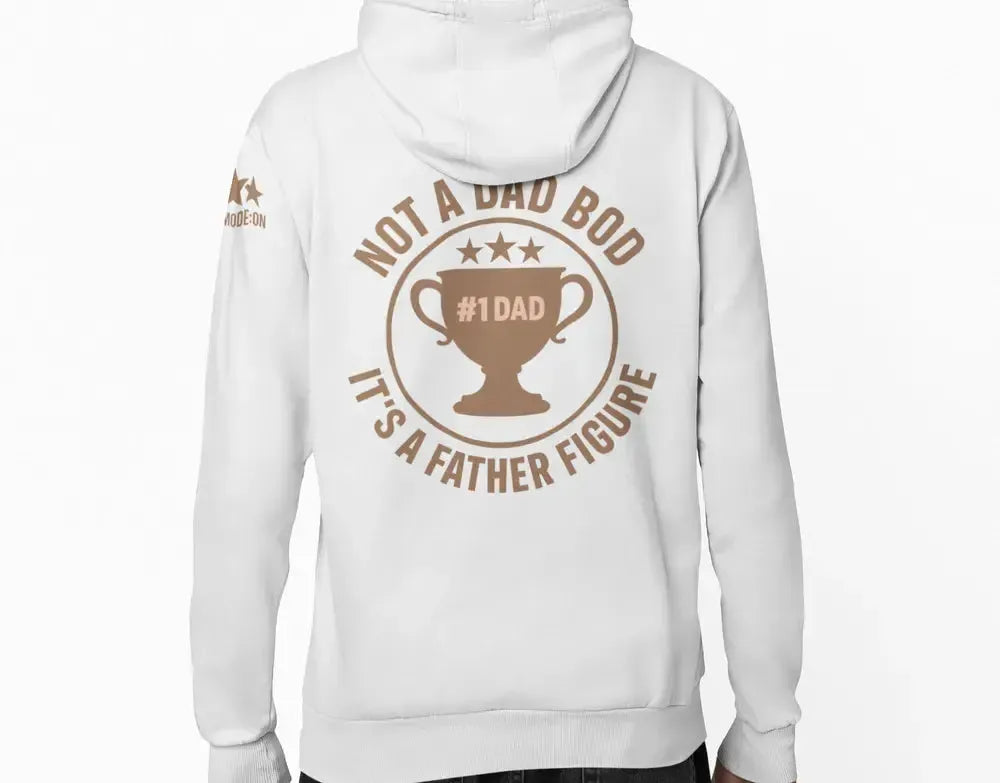 Funny Dad Zip-Up Hoodie – “Not a Dad Bod, It’s a Father Figure” – Super Soft-Shirt in a Cup