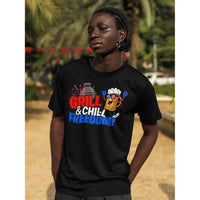 Grill & Chill Freedom T-Shirt – Patriotic Beer & BBQ Shirt for 4th of July-Shirt in a Cup