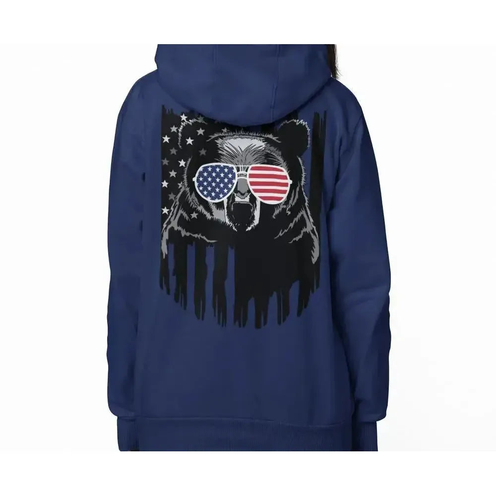 Independence Bear – Premium Soft Hoodies (Full-Zip)-Shirt in a Cup