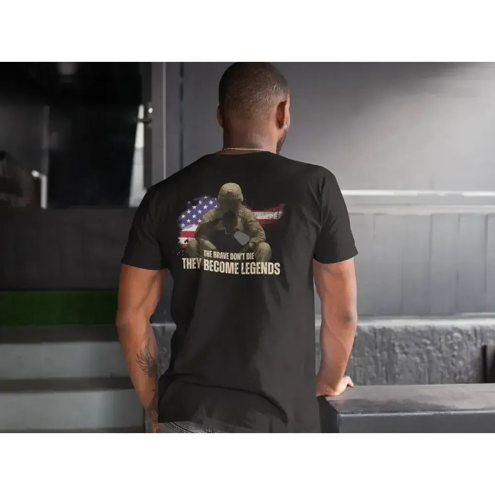 Memorial Day Shirt – Honor the Fallen | They Become Legends | Patriotic Military Tribute Tee-Shirt in a Cup