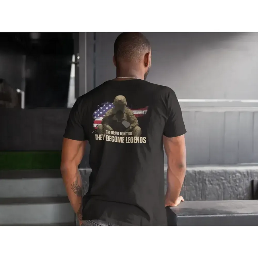 Memorial Day Shirt – Honor the Fallen | They Become Legends | Patriotic Military Tribute Tee-Shirt in a Cup