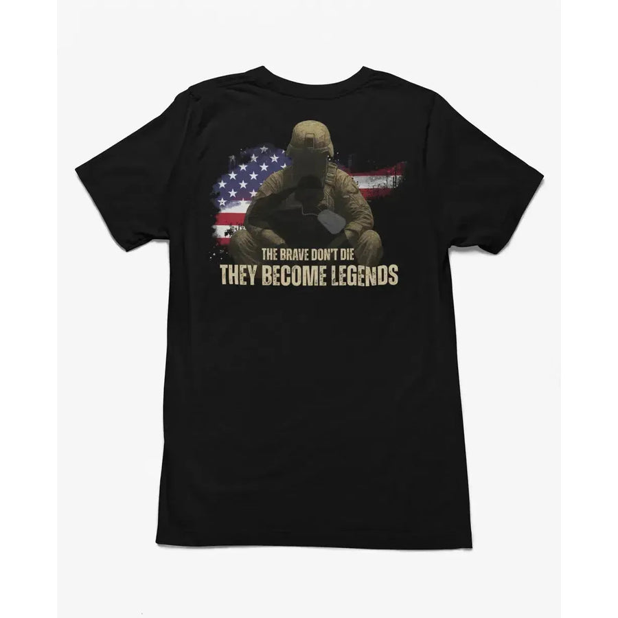 Memorial Day Shirt – Honor the Fallen | They Become Legends | Patriotic Military Tribute Tee-Shirt in a Cup