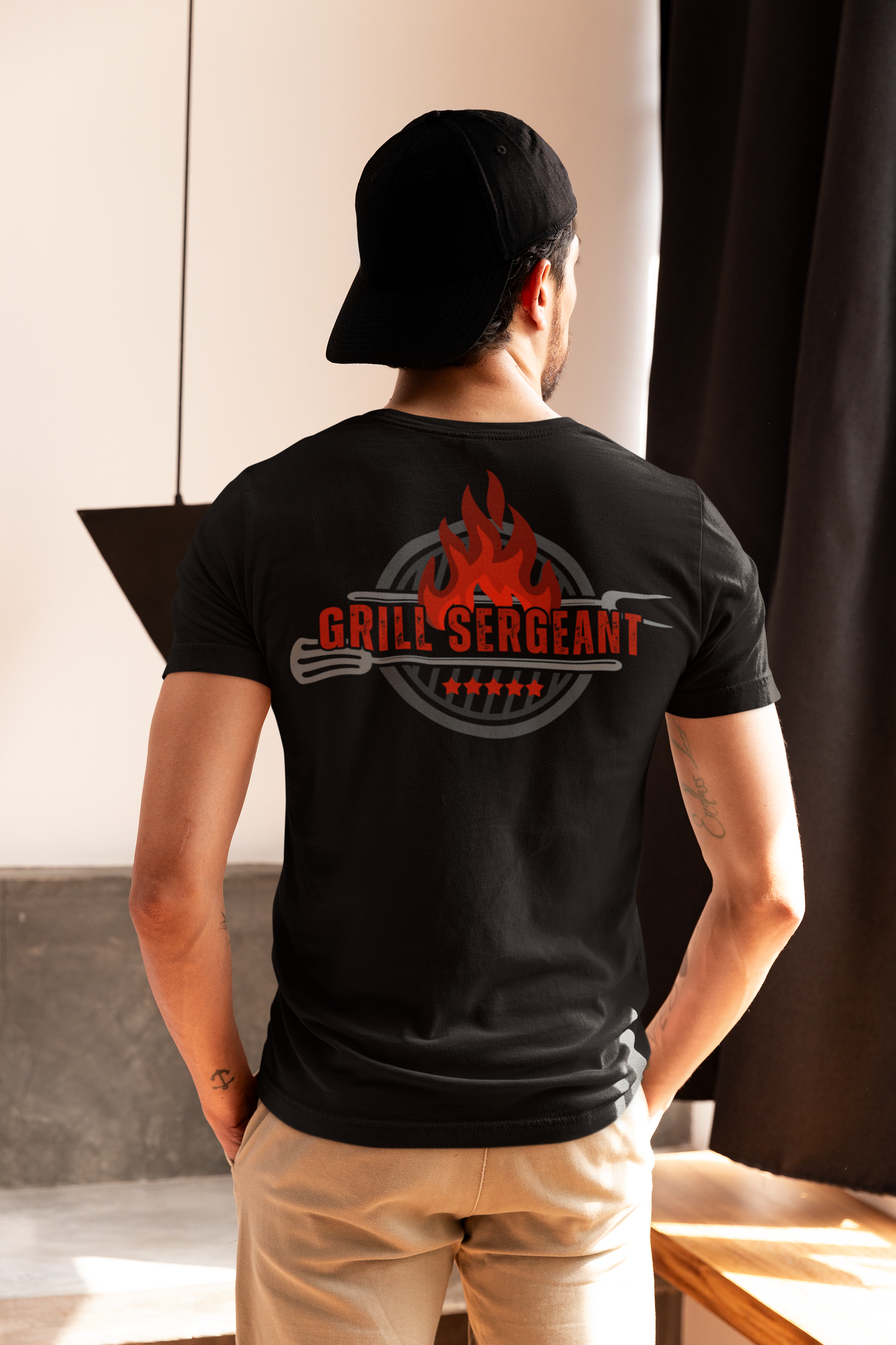 Grill Sergeant T-Shirt – Funny BBQ Shirt for Dad | Father’s Day Gift | Backyard Grillmaster Tee