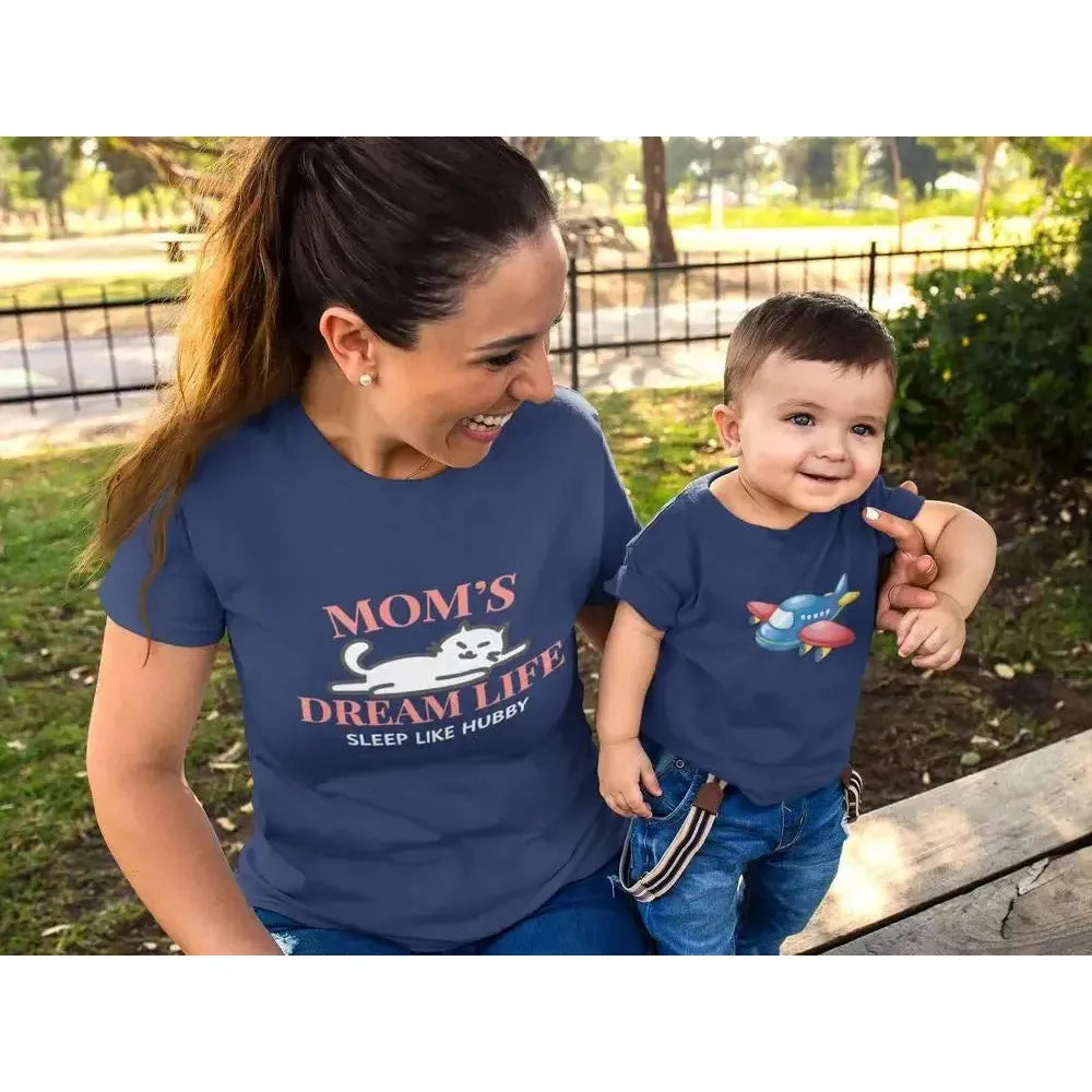 MOM funny (SLEEP LIKE HUBBY) - Soft Premium Shirts-Shirt in a Cup