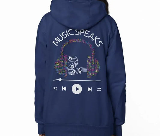Music Speaks - Soft Premium Hoodies (Full-Zip)-Shirt in a Cup