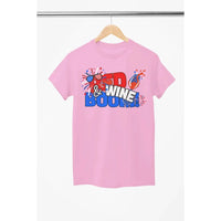Red, Wine & Boom! – Funny 4th of July Wine Shirt for Women & Wine Lovers-Shirt in a Cup